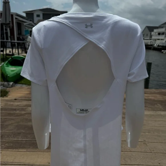 Under Armour Women's Bright White Short Sleeve Tee - Picture 2 of 5